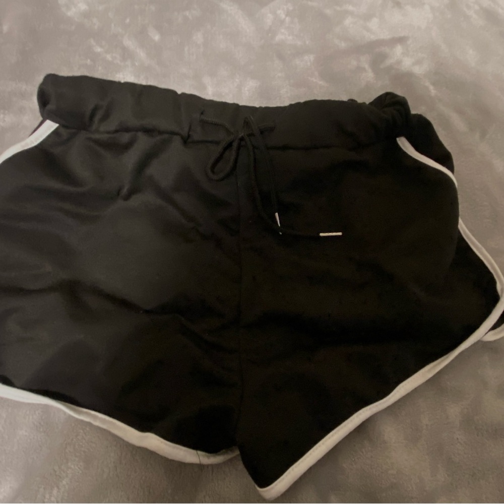 Black and white shorts